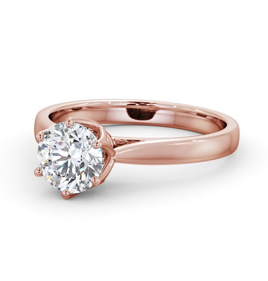 Round Diamond Regal Design Engagement Ring 18K Rose Gold Solitaire ENRD137_RG_THUMB2 