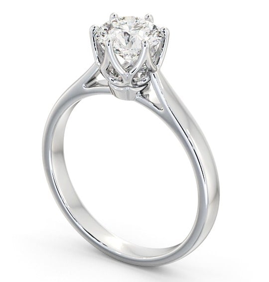  Round Diamond Engagement Ring Platinum Solitaire - Abigail ENRD137_WG_THUMB1 