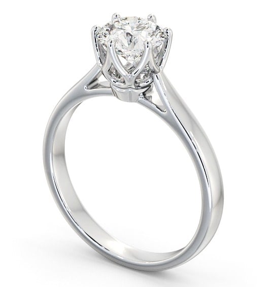 Round Diamond Regal Design Engagement Ring Platinum Solitaire ENRD137_WG_THUMB1 