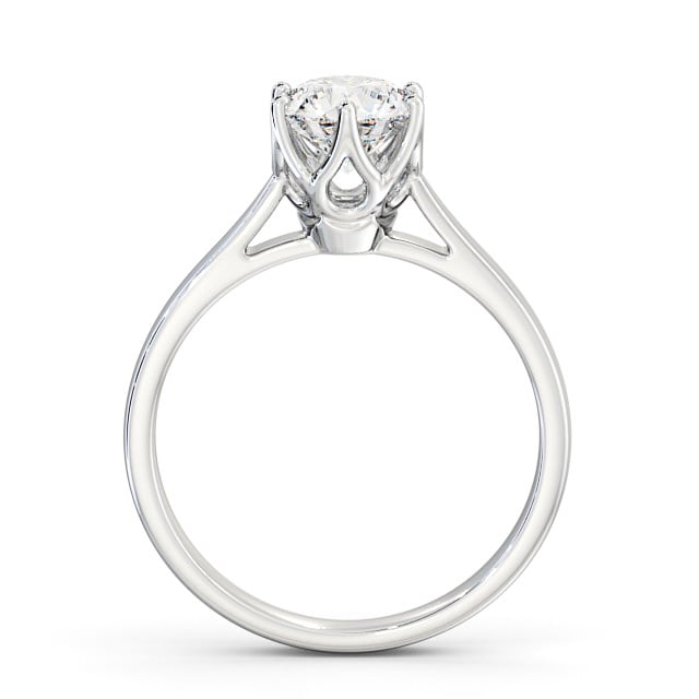 Round Diamond Engagement Ring 9K White Gold Solitaire - Abigail ENRD137_WG_UP