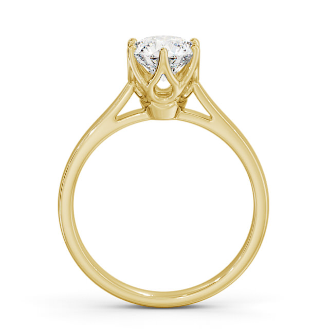 Round Diamond Engagement Ring 18K Yellow Gold Solitaire - Abigail ...