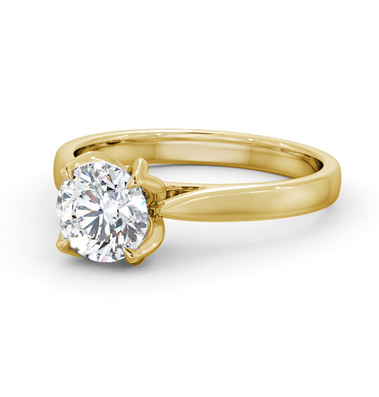 Floralie Round Diamond Engagement Ring Tulip Setting ENRD138_YG_THUMB2 