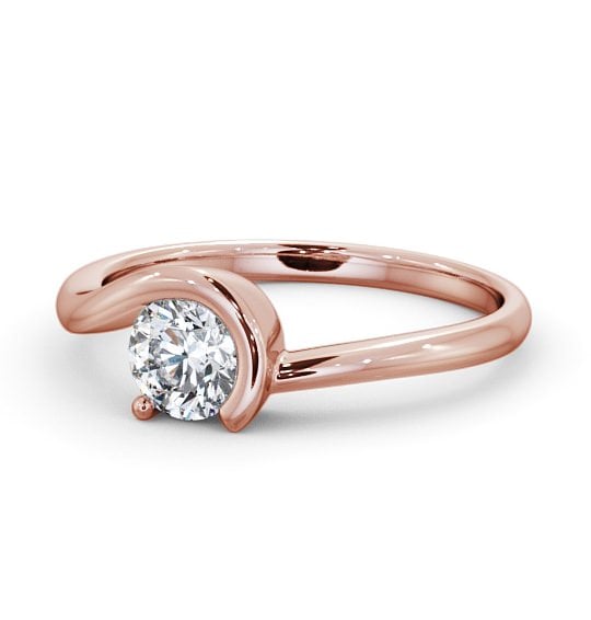  Round Diamond Engagement Ring 9K Rose Gold Solitaire - Duvile ENRD139_RG_THUMB2 