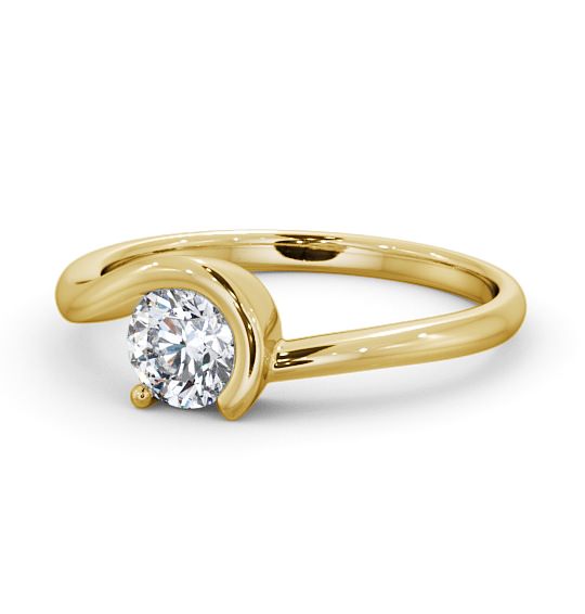  Round Diamond Engagement Ring 18K Yellow Gold Solitaire - Duvile ENRD139_YG_THUMB2 