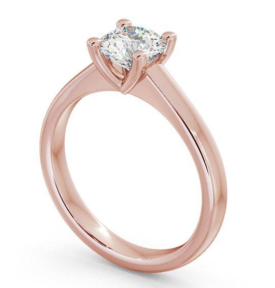 Round Diamond Low Set Engagement Ring 18K Rose Gold Solitaire ENRD13_RG_THUMB1