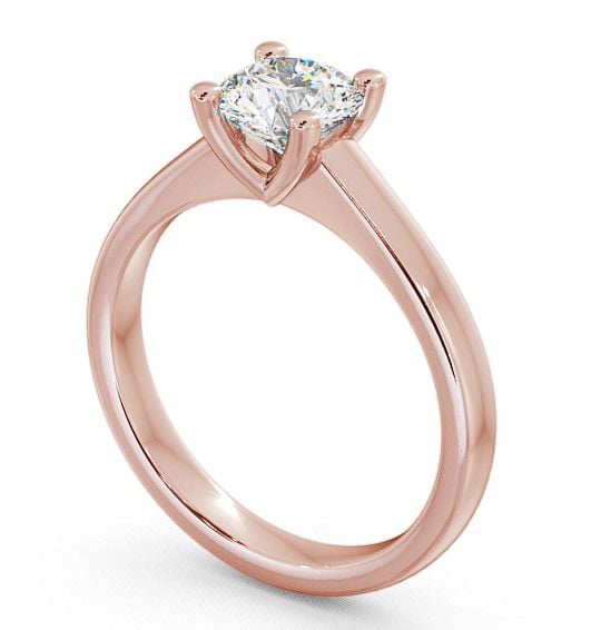 Round Diamond Low Set Engagement Ring 18K Rose Gold Solitaire ENRD13_RG_THUMB1 