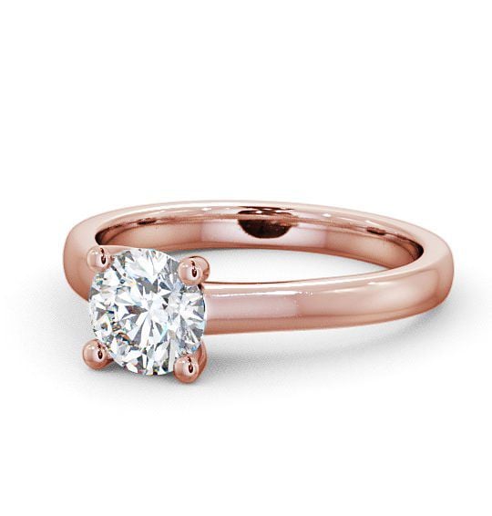  Round Diamond Engagement Ring 9K Rose Gold Solitaire - Calgary ENRD13_RG_THUMB2 