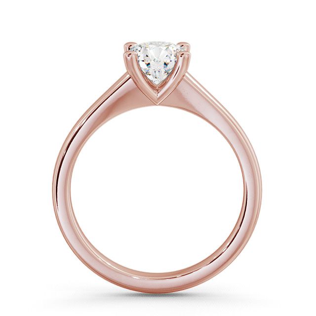 Round Diamond Engagement Ring 18K Rose Gold Solitaire - Calgary ENRD13_RG_UP