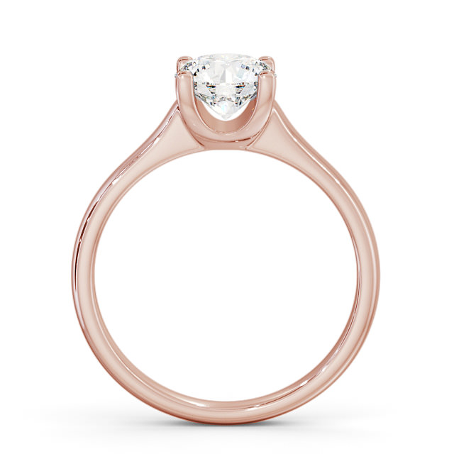 Round Diamond Engagement Ring 9K Rose Gold Solitaire - Ivama ENRD140_RG_UP