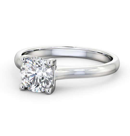 Ivama Round Diamond Engagement Ring Four Claw ENRD140_WG_THUMB2 