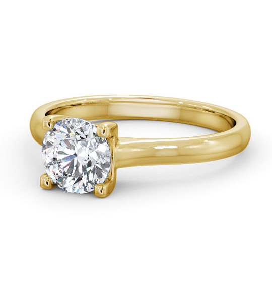 Ivama Round Diamond Engagement Ring Four Claw ENRD140_YG_THUMB2 