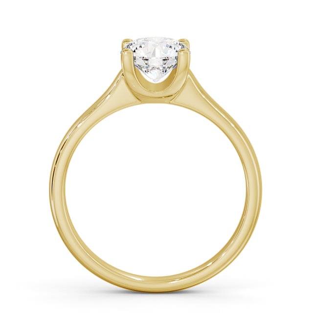 Round Diamond Engagement Ring 9K Yellow Gold Solitaire - Ivama ENRD140_YG_UP