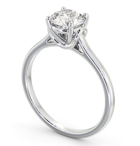 Round Diamond Engagement Ring Palladium Solitaire - Legar ENRD141_WG_THUMB1