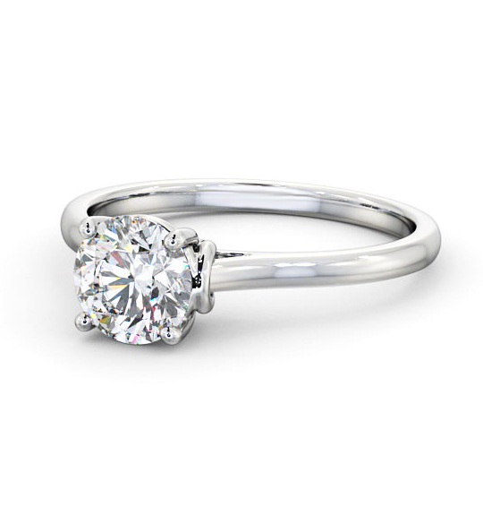 Legar Round Diamond Engagement Ring Thin Style Band ENRD141_WG_THUMB2 