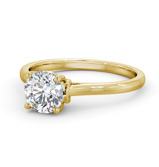 Legar Round Diamond Engagement Ring Thin Style Band ENRD141_YG_THUMB2 