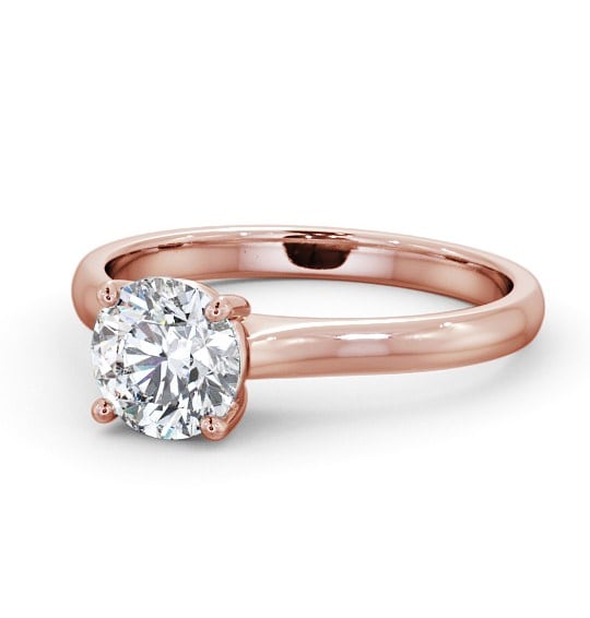  Round Diamond Engagement Ring 9K Rose Gold Solitaire - Mirella ENRD142_RG_THUMB2 