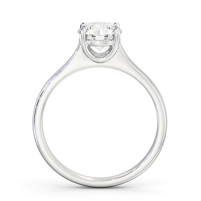 Round Diamond Engagement Ring 9K White Gold Solitaire - Mirella ENRD142_WG_UP