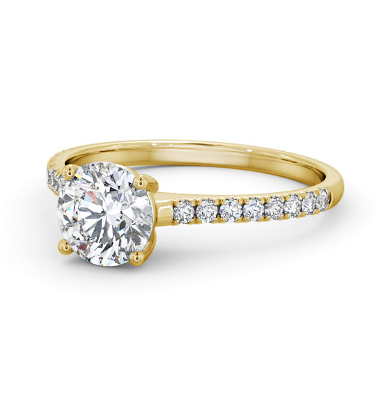 Rosabel Round Diamond Engagement Ring Side Stones Basket Setting ENRD142S_YG_THUMB2 