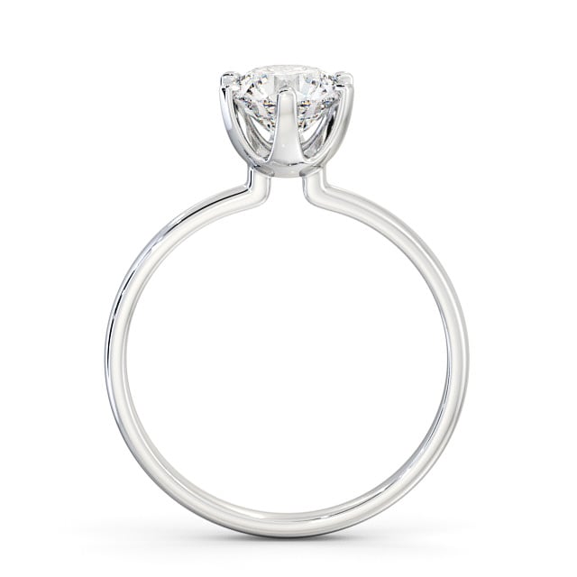 Round Diamond Engagement Ring Platinum Solitaire - Selka ENRD143_WG_UP