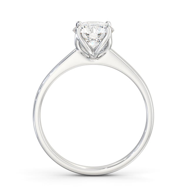 Round Diamond Engagement Ring 18K White Gold Solitaire - Beulah ENRD144_WG_UP
