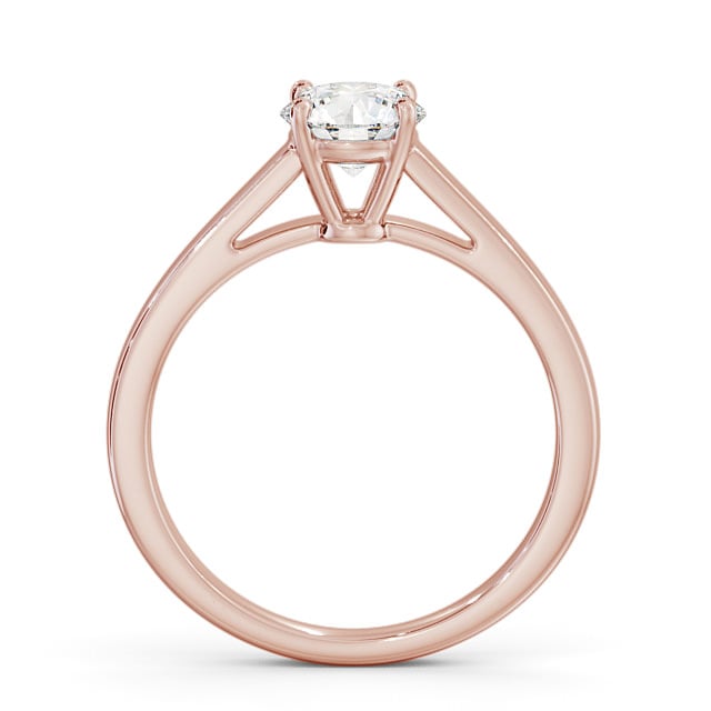 Round Diamond Engagement Ring 18K Rose Gold Solitaire - Kendal ENRD145_RG_UP