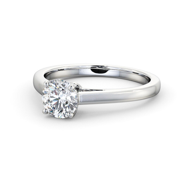 Round Diamond Engagement Ring Palladium Solitaire - Kendal ENRD145_WG_FLAT