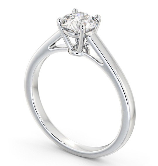 Round Diamond Elevated Setting Engagement Ring Platinum Solitaire ENRD145_WG_THUMB1