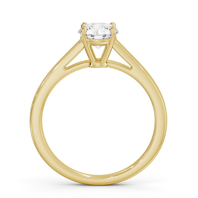 Round Diamond Engagement Ring 18K Yellow Gold Solitaire - Kendal ENRD145_YG_UP