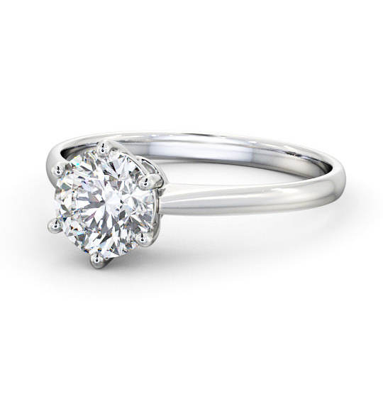 Lucilla Round Diamond Engagement Ring Six Claw Basket Setting ENRD146_WG_THUMB2 