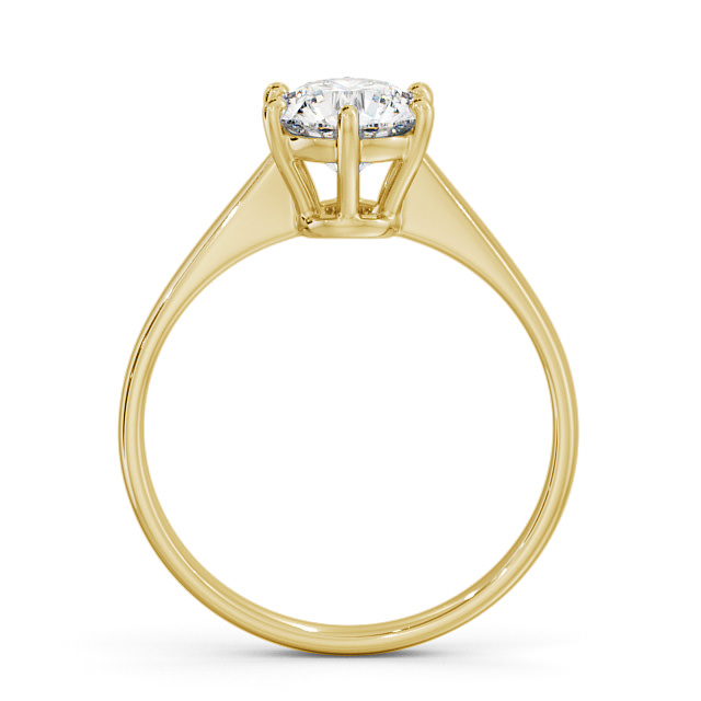 Round Diamond Engagement Ring 9K Yellow Gold Solitaire - Lucilla ENRD146_YG_UP
