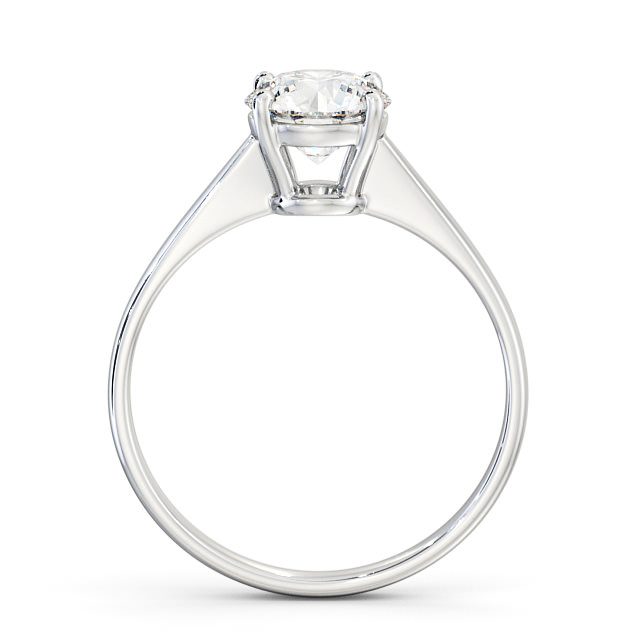 Round Diamond Engagement Ring 9K White Gold Solitaire - Olivia ENRD147_WG_UP