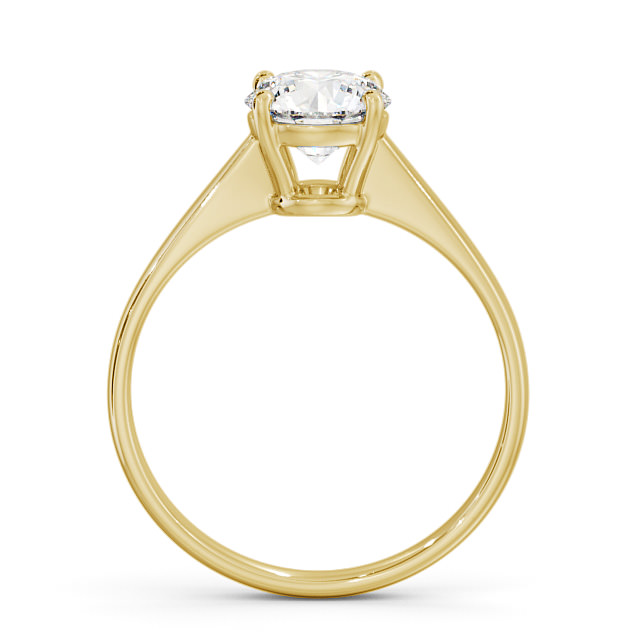 Round Diamond Engagement Ring 9K Yellow Gold Solitaire - Olivia ENRD147_YG_UP