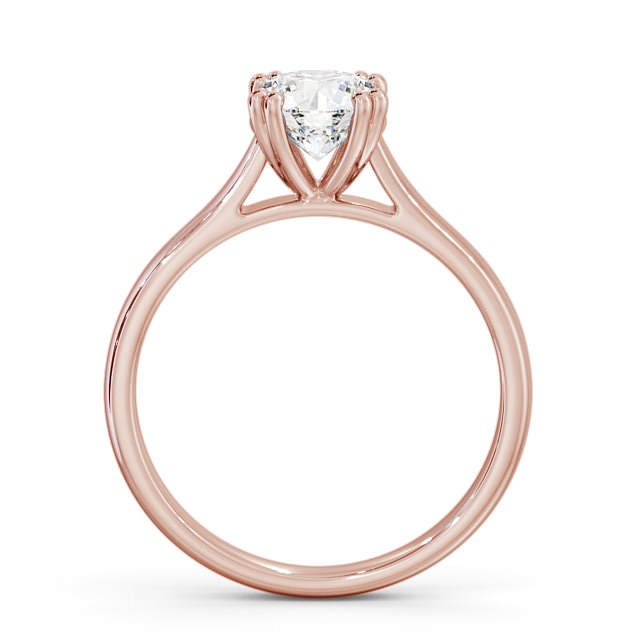 Round Diamond Engagement Ring 9K Rose Gold Solitaire - Renee ENRD148_RG_UP