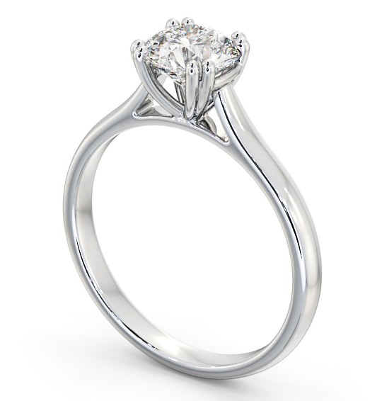 Round Diamond 8 Prong Engagement Ring Platinum Solitaire ENRD148_WG_THUMB1