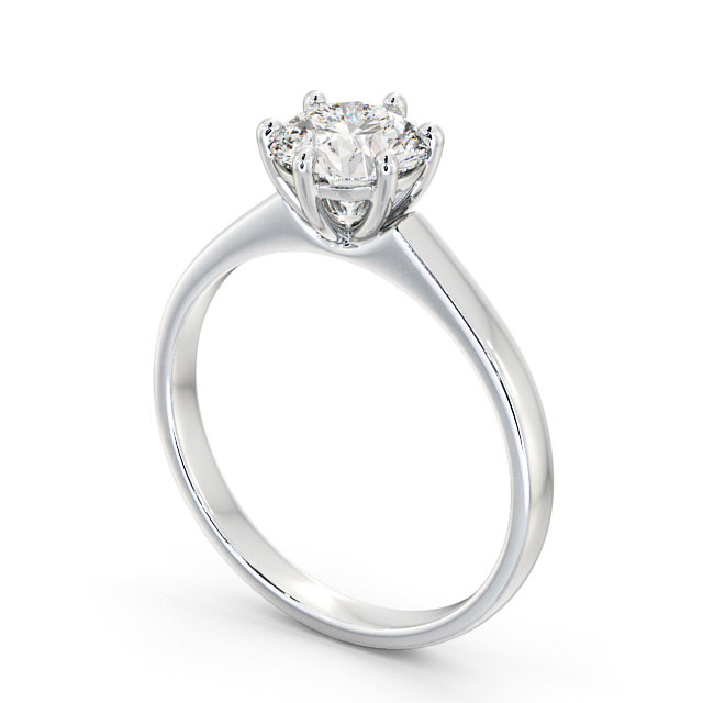 Round Diamond Engagement Ring Palladium Solitaire - Venice ENRD149_WG_SIDE