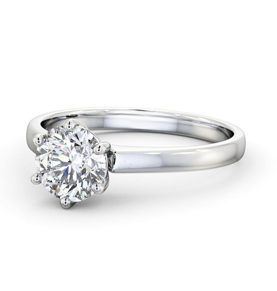 Venice Round Diamond Engagement Ring Six Claw ENRD149_WG_THUMB2 