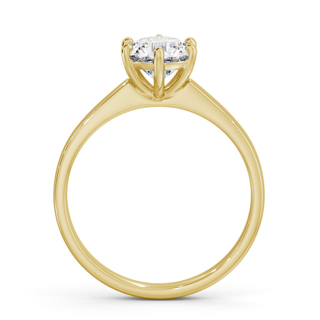 Round Diamond Engagement Ring 9K Yellow Gold Solitaire - Venice ENRD149_YG_UP