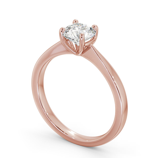 Round Diamond Engagement Ring 9K Rose Gold Solitaire - Nance ENRD150_RG_SIDE