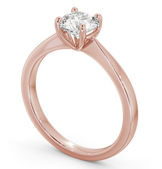 Round Diamond Low Setting Engagement Ring 9K Rose Gold Solitaire ENRD150_RG_THUMB1