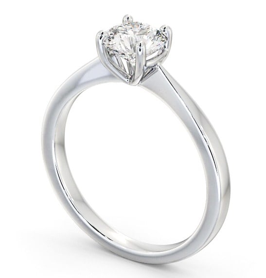 Round Diamond Low Setting Engagement Ring Palladium Solitaire ENRD150_WG_THUMB1