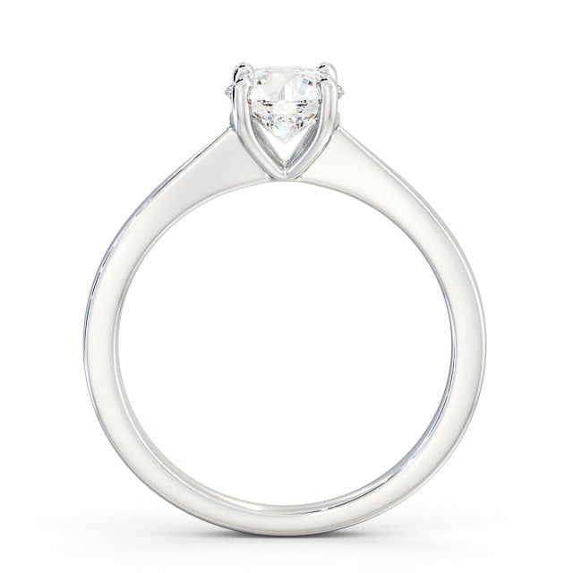 Round Diamond Engagement Ring Platinum Solitaire - Nance ENRD150_WG_UP