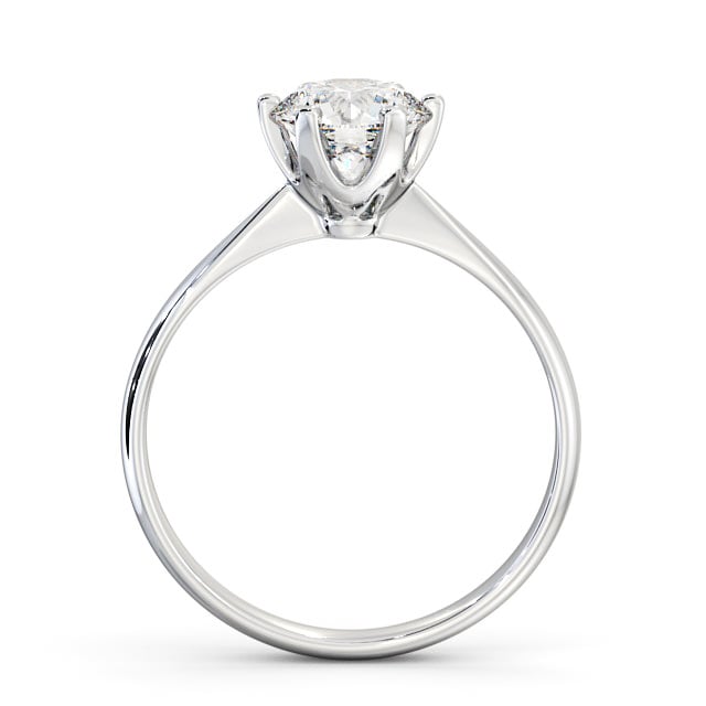 Round Diamond Engagement Ring Platinum Solitaire - Grazia ENRD151_WG_UP