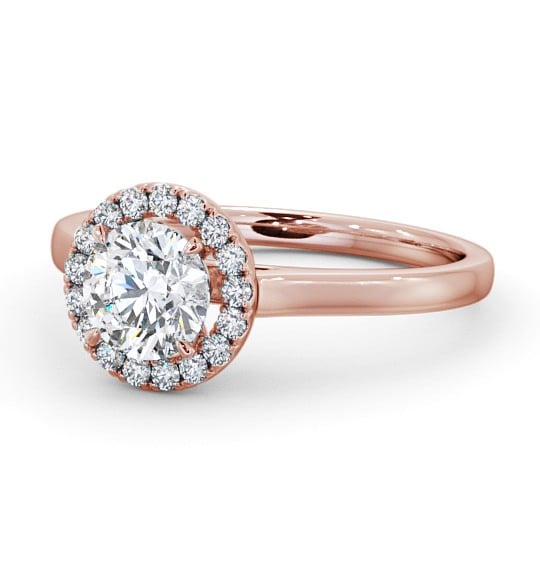 Halo Round Diamond Engagement Ring 18K Rose Gold - Amias ENRD155_RG_THUMB2 