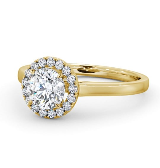 Halo Round Diamond Classic Engagement Ring 18K Yellow Gold ENRD155_YG_THUMB2 