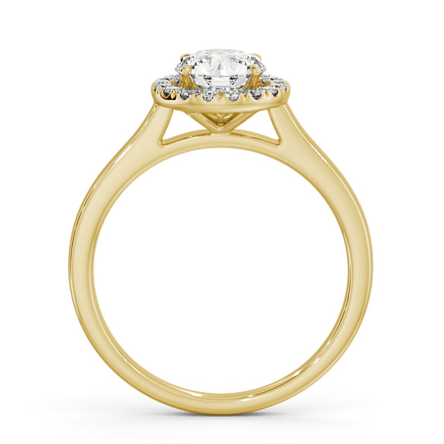 Halo Round Diamond Engagement Ring 18K Yellow Gold - Amias ENRD155_YG_UP
