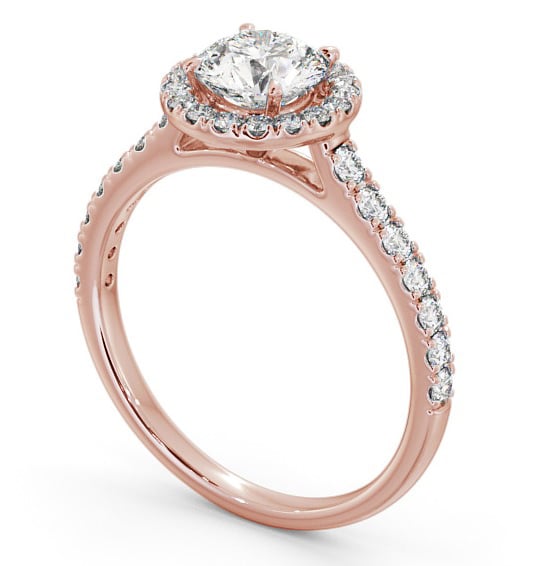  Halo Round Diamond Engagement Ring 9K Rose Gold - Diletta ENRD156_RG_THUMB1 