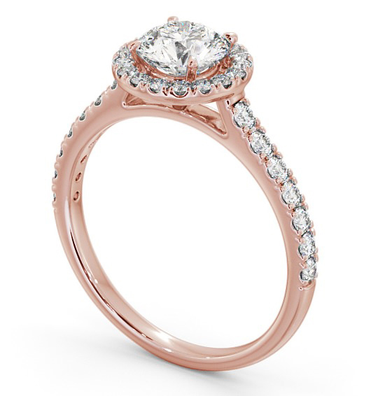 Halo Round Diamond Classic Engagement Ring 18K Rose Gold ENRD156_RG_THUMB1 