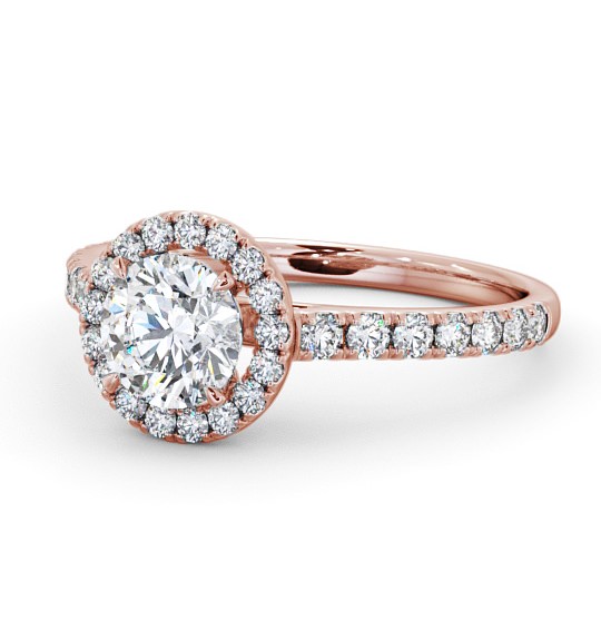 Halo Round Diamond Classic Engagement Ring 9K Rose Gold ENRD156_RG_THUMB2 