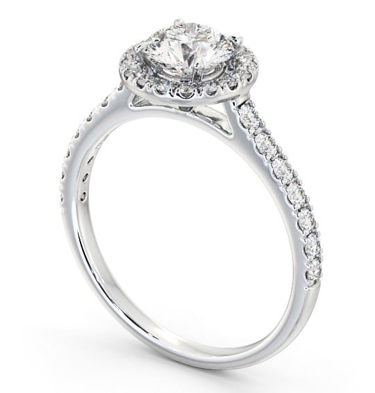 Halo Round Diamond Classic Engagement Ring Platinum ENRD156_WG_THUMB1