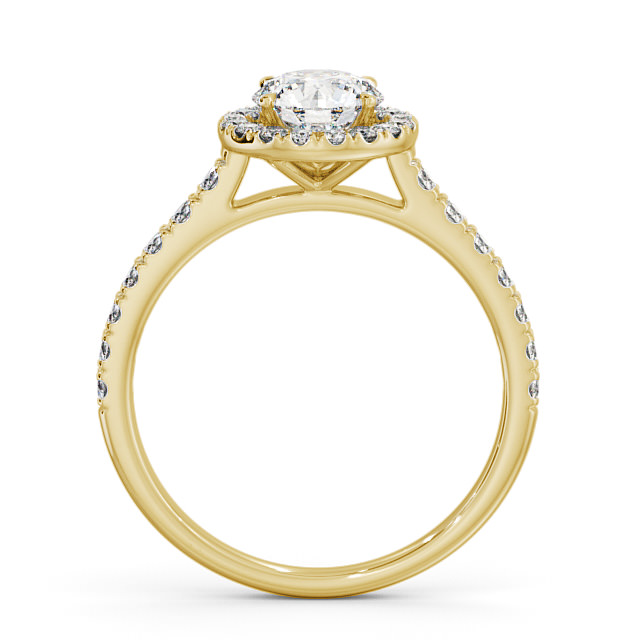 Halo Round Diamond Engagement Ring 18K Yellow Gold - Diletta ENRD156_YG_UP
